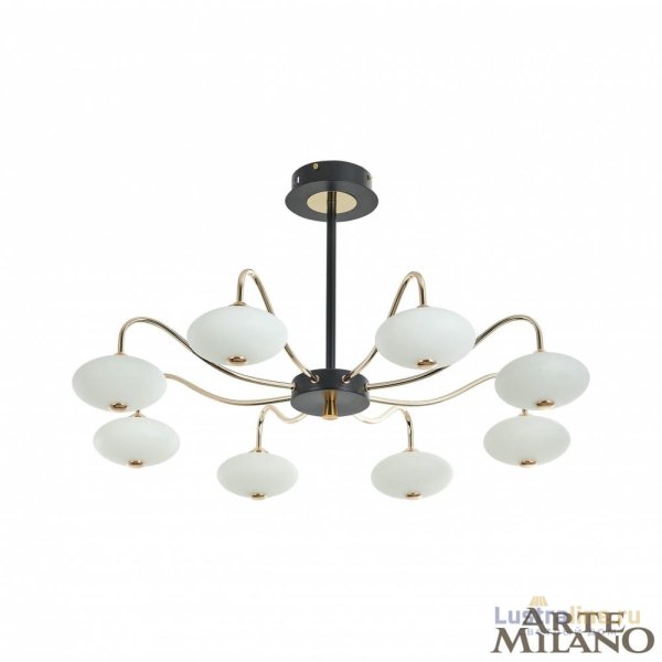 Люстра на штанге Arte Milano 273908/8 BK/GD Люстра на штанге Arte Milano 273908/8 BK/GD