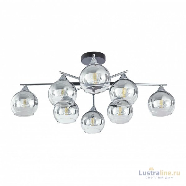 Люстра на штанге Arte Milano Napoli 339354/8 CR+BK Люстра на штанге Arte Milano Napoli 339354/8 CR+BK
