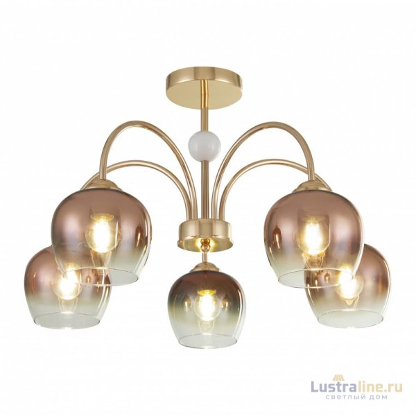 Люстра на штанге Arte Milano Napoli 325410/5 FG+WH Люстра на штанге Arte Milano Napoli 325410/5 FG+WH