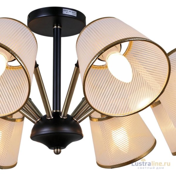 Люстра на штанге Illumico IL0344-8CSQ-79 BK AB Люстра на штанге Illumico IL0344-8CSQ-79 BK AB