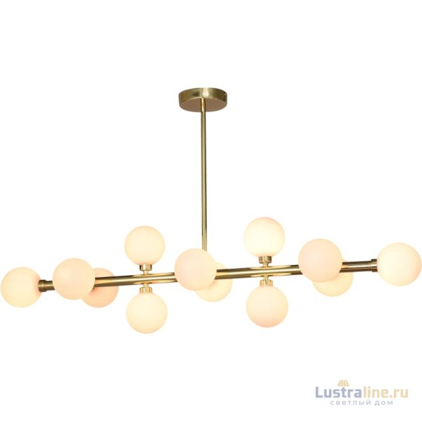 Люстра на штанге iLamp Golden 712P/12 GL-WH