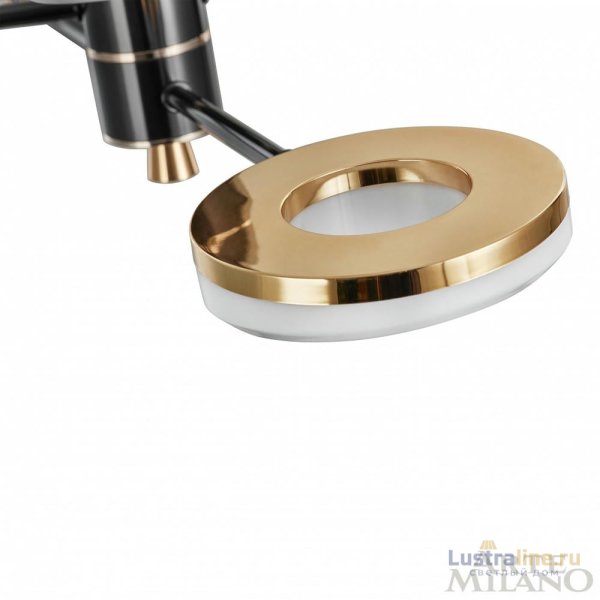 Люстра на штанге Arte Milano Ferrara 276699/8 BK/GD Люстра на штанге Arte Milano Ferrara 276699/8 BK/GD