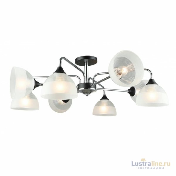 Люстра на штанге IMEX MD.4196-8-S-CH+BK