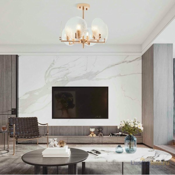 Люстра на штанге Arte Milano Sorrento 370409/6/390 GD Люстра на штанге Arte Milano Sorrento 370409/6/390 GD