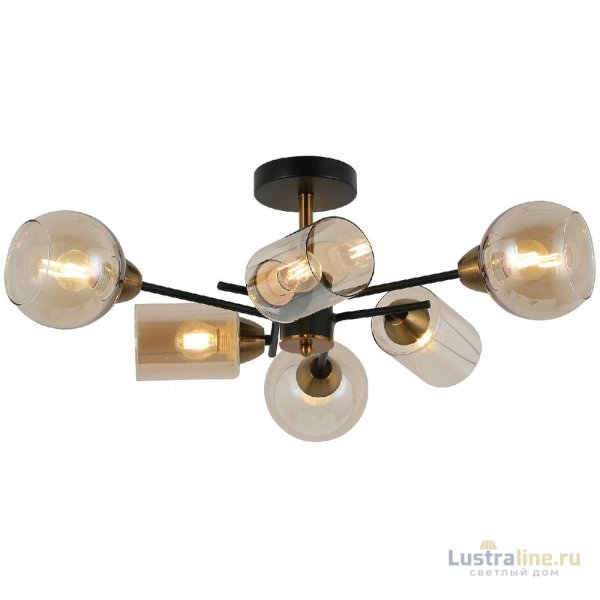 Люстра на штанге Illumico IL8243-6COU-79 BK GD Люстра на штанге Illumico IL8243-6COU-79 BK GD