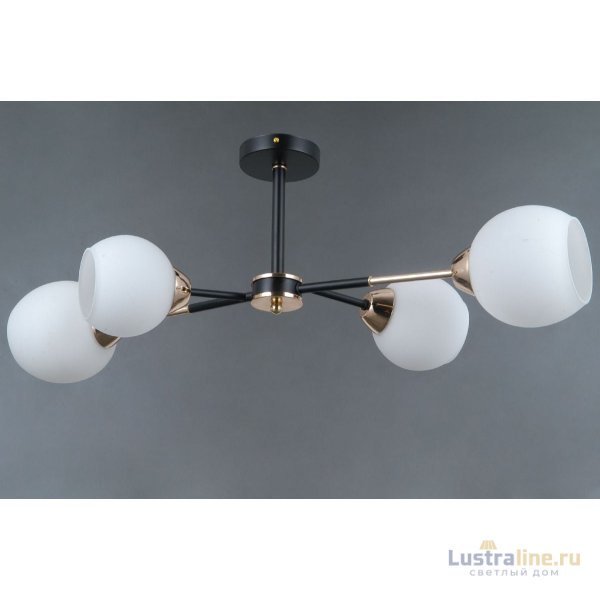 Люстра на штанге Illumico IL0715-4CSQ-24 BK GD LIBRA