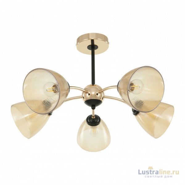 Люстра на штанге Arte Milano Napoli 329007/5 GD.BK Люстра на штанге Arte Milano Napoli 329007/5 GD.BK