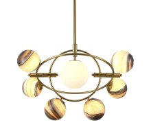 Люстра на штанге Delight Collection Planet KG1122P-7B brass