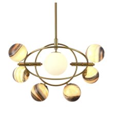 Люстра на штанге Delight Collection Planet KG1122P-7B brass