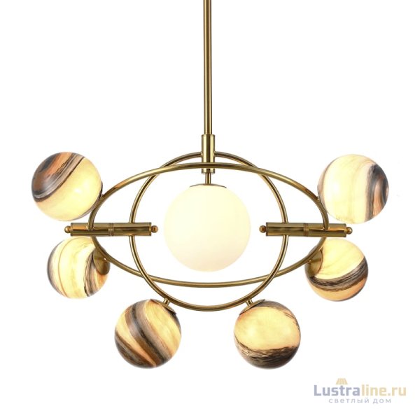 Люстра на штанге Delight Collection Planet KG1122P-7B brass Люстра на штанге Delight Collection Planet KG1122P-7B brass