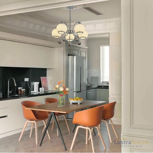 Люстра на штанге Arte Milano Neapolis 276207/5 Ni Люстра на штанге Arte Milano Neapolis 276207/5 Ni