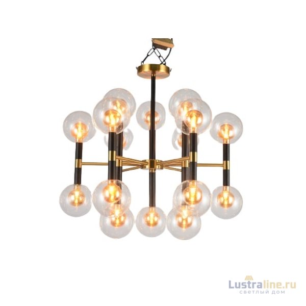 Люстра на штанге Elvan LU-7630/18-G9-GlBkCl Люстра на штанге Elvan LU-7630/18-G9-GlBkCl
