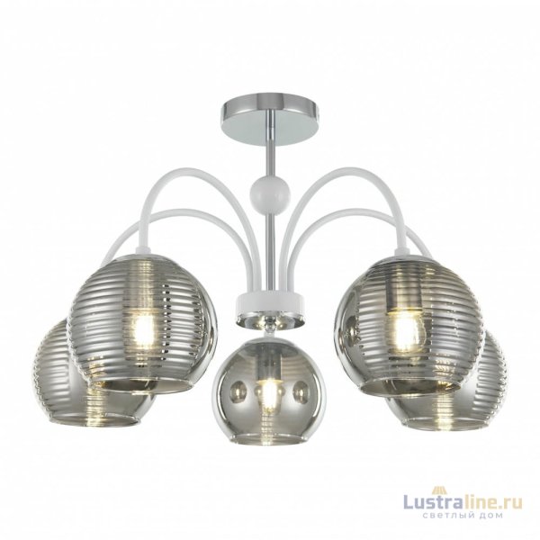 Люстра на штанге Arte Milano Napoli 320719/5 CR+WH Люстра на штанге Arte Milano Napoli 320719/5 CR+WH