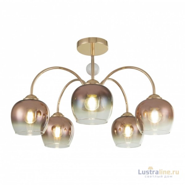 Люстра на штанге Arte Milano Napoli 325410/5 FG+WH Люстра на штанге Arte Milano Napoli 325410/5 FG+WH