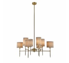 Люстра на штанге Indigo Plisse 13033/8R Brass V000537