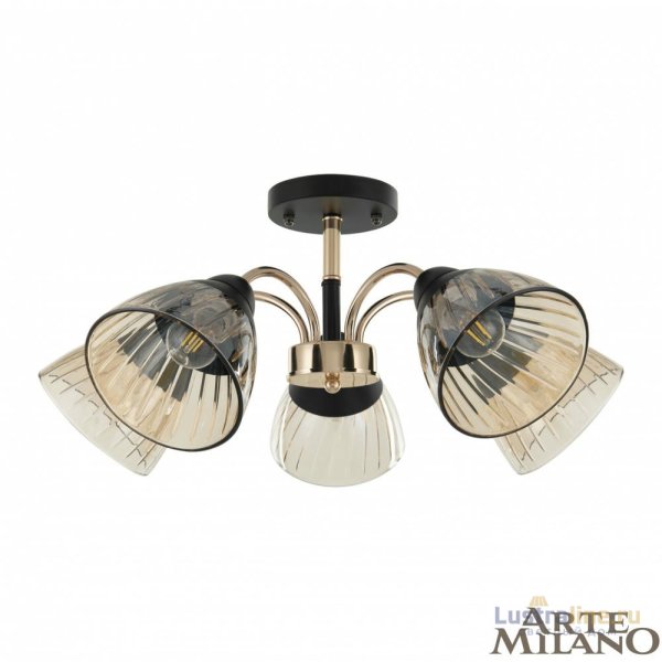 Люстра на штанге Arte Milano Napoli 320119/5 FG+BK Люстра на штанге Arte Milano Napoli 320119/5 FG+BK