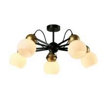 Люстра на штанге IMEX Cleo MD.22438-5-S-BK+GD