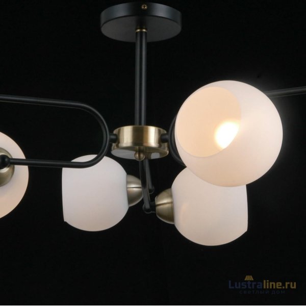 Люстра на штанге Illumico IL0249-6CSQ-79 BK AB Люстра на штанге Illumico IL0249-6CSQ-79 BK AB