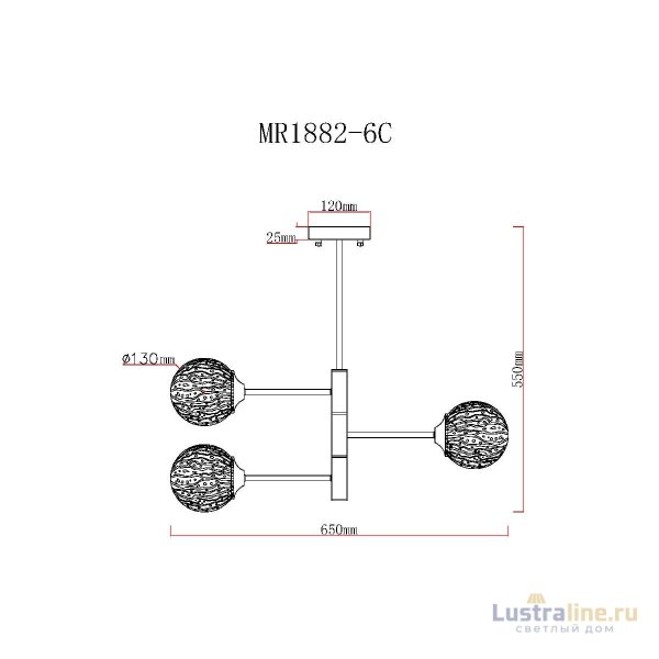 Люстра на штанге MyFar Camilla MR1882-6C Люстра на штанге MyFar Camilla MR1882-6C