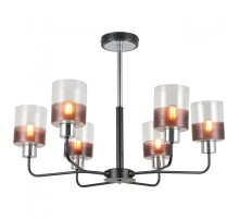 Люстра на штанге IMEX Gera MD.2727-6-S-BK+CH