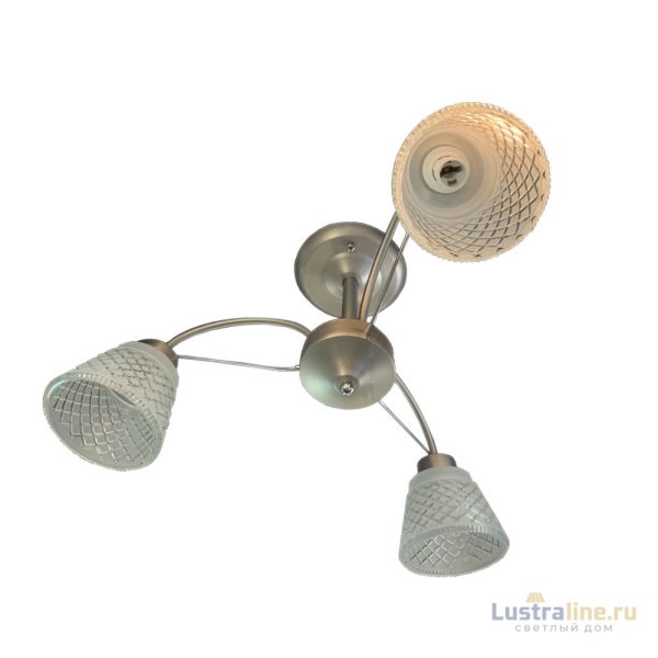 Люстра на штанге Elvan LU-38460/3-E14-Si+Wh
