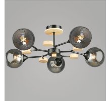 Люстра на штанге Reluce 06780-0.3-05 BK+WOOD