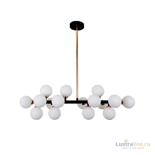 Люстра на штанге Lumina Deco Marsiada LDP 6033-16 BK+MD