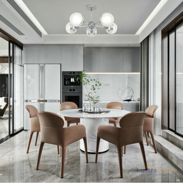 Люстра на штанге Arte Milano Napoli 327007/5 CR Люстра на штанге Arte Milano Napoli 327007/5 CR