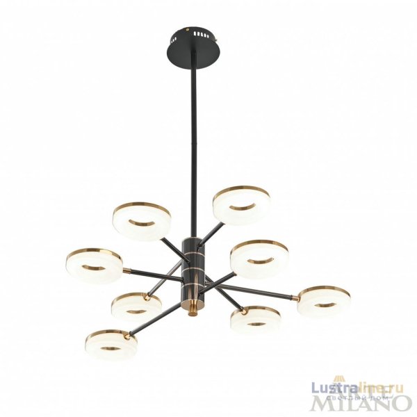 Люстра на штанге Arte Milano Ferrara 276699/8 BK/GD Люстра на штанге Arte Milano Ferrara 276699/8 BK/GD