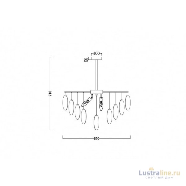 Люстра на штанге Freya Porto FR5104PL-06N