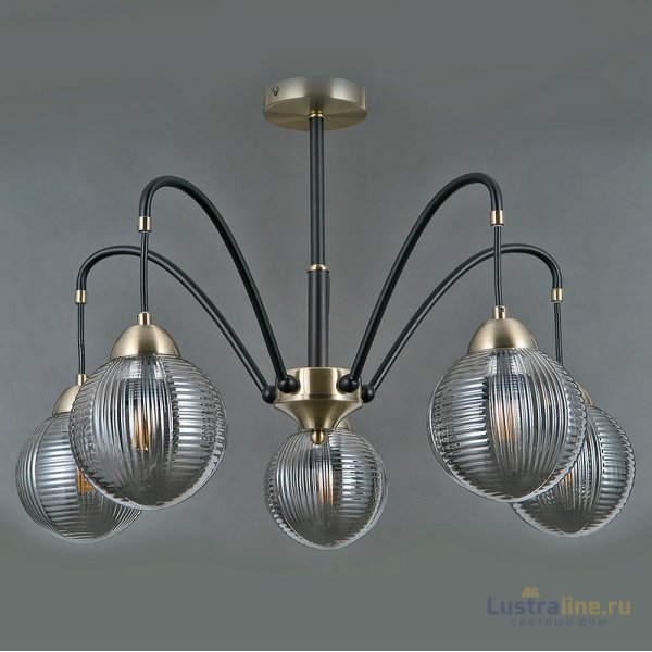 Люстра на штанге Illumico IL0433-5PSQ-79 BK AB