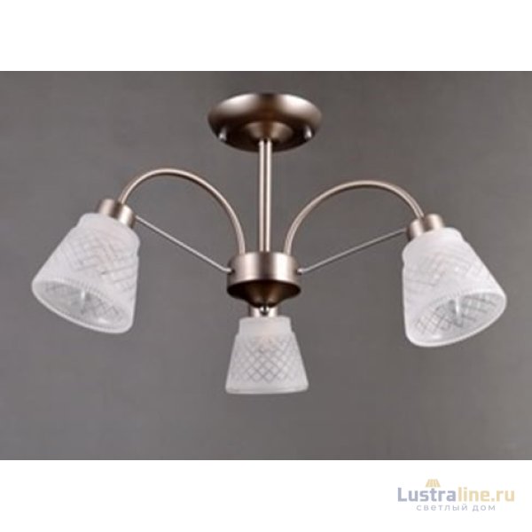 Люстра на штанге Elvan LU-38460/3-E14-Si+Wh
