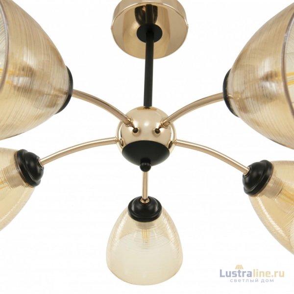 Люстра на штанге Arte Milano Napoli 329007/5 GD.BK Люстра на штанге Arte Milano Napoli 329007/5 GD.BK