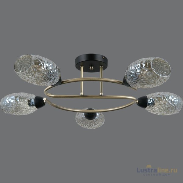 Люстра на штанге Illumico IL0300-5CSQ-79 BK AB