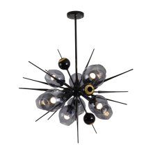 Люстра на штанге Delight Collection Burst 9720P-10S black/smoky