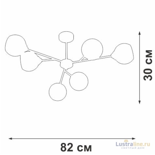 Люстра на штанге Vitaluce V3791-1/6PL Люстра на штанге Vitaluce V3791-1/6PL