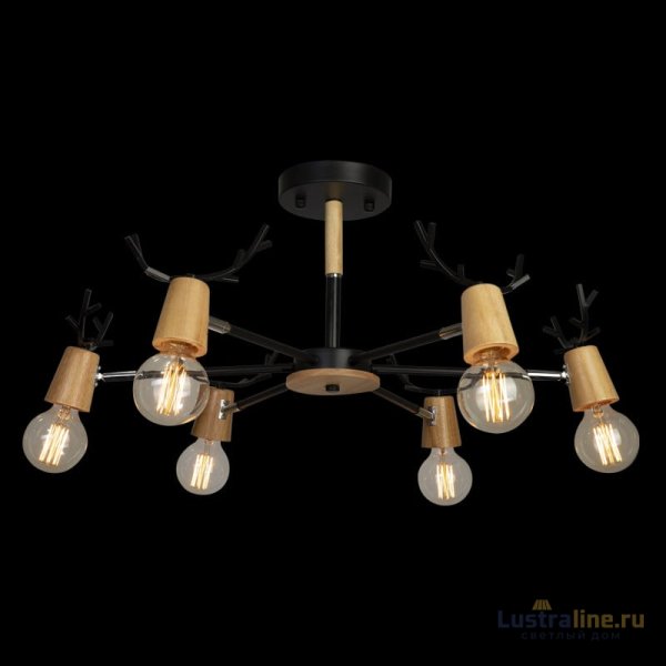 Люстра на штанге Loft IT Sven 10024/6 Black Люстра на штанге Loft IT Sven 10024/6 Black