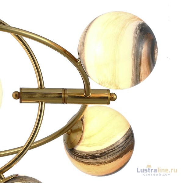 Люстра на штанге Delight Collection Planet KG1122P-7B brass Люстра на штанге Delight Collection Planet KG1122P-7B brass