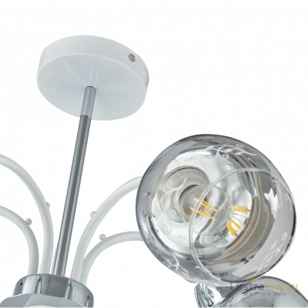 Люстра на штанге Arte Milano Napoli 326008/5A WH+CR Люстра на штанге Arte Milano Napoli 326008/5A WH+CR