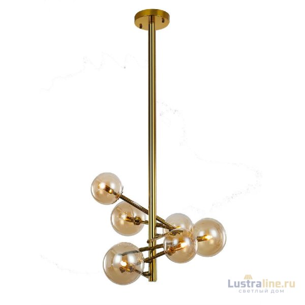 Люстра на штанге Delight Collection Globe Mobile MX19009070-6B gold