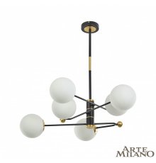 Люстра на штанге Arte Milano 272708/6 BK/GD
