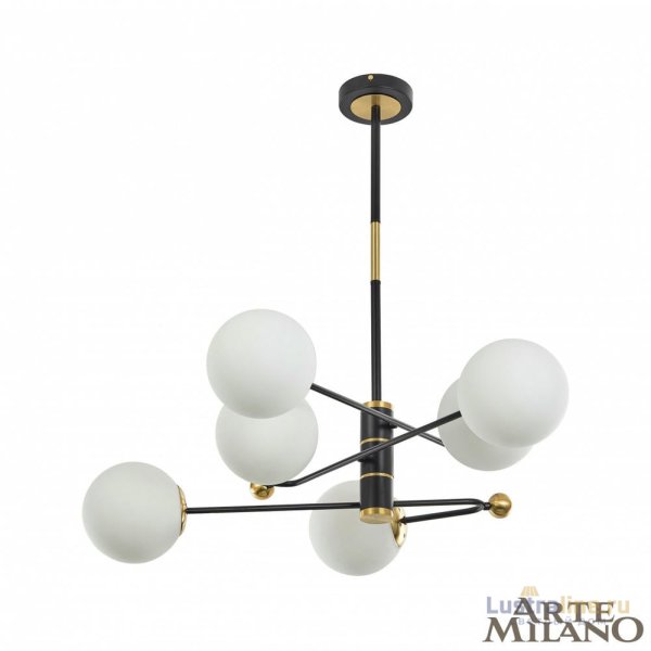 Люстра на штанге Arte Milano 272708/6 BK/GD Люстра на штанге Arte Milano 272708/6 BK/GD