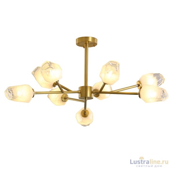 Люстра на штанге Delight Collection KM1245P-9 brass