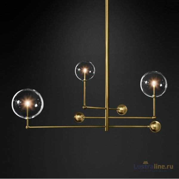 Люстра на штанге Delight Collection Globe Mobile KG0835P-3 brass Люстра на штанге Delight Collection Globe Mobile KG0835P-3 brass
