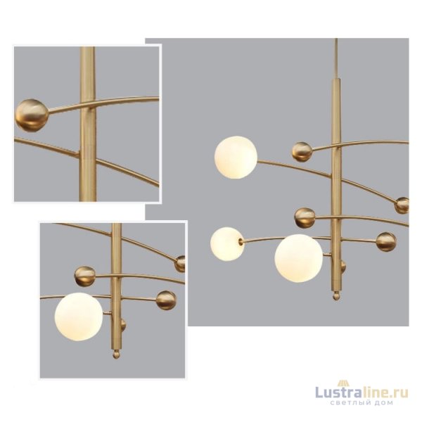 Люстра на штанге Delight Collection Globe Mobile 10215P/5 brass