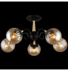 Люстра на штанге Reluce 04886-0.3-05 BK+WOOD