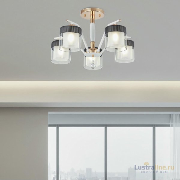 Люстра на штанге Arte Milano Napoli 332646/5 FGD+WT Люстра на штанге Arte Milano Napoli 332646/5 FGD+WT