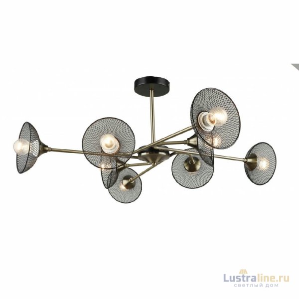 Люстра на штанге IMEX MD.5700-8-S-AB+BK