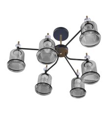 Люстра на штанге IMEX MD.4890-6-S COFFEE+FGD