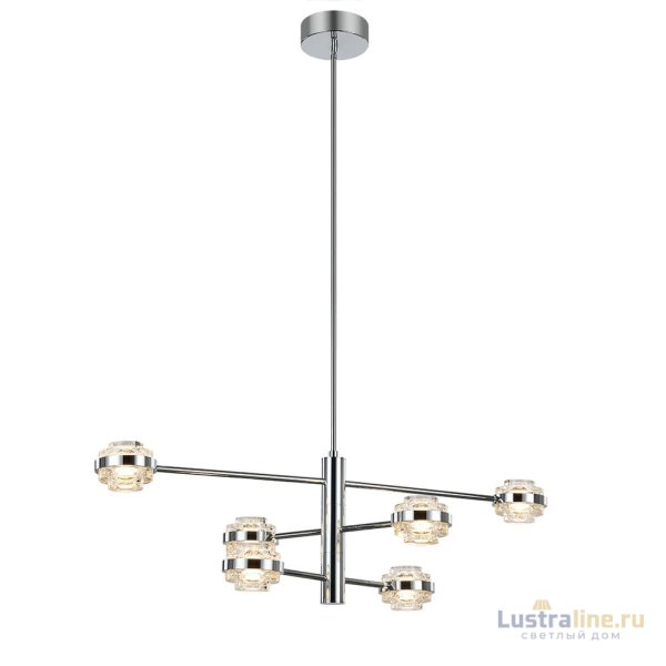 Люстра на штанге Delight Collection MD22030002 MX22030002-6A chrome/clear